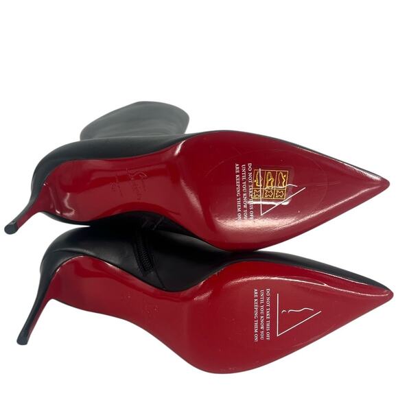 Christian Louboutin Kate Botta 85mm Leather Knee High Boots in Black - Picture 15 of 16